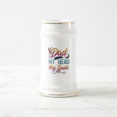 Chope À Bière Papa : Mon héros, mon guide - Stein 22 oz (Centre)
