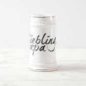 Chope À Bière Papa préféré - écriture noire 00001 (Centre)