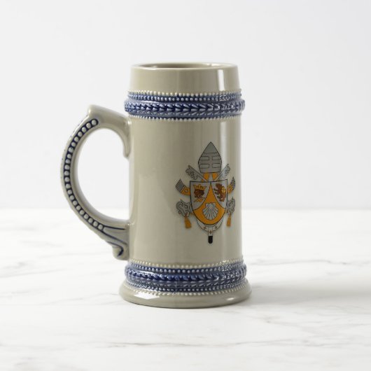 Chope À Bière Pape Benoît XVI Stein - Crest 001 (Gauche)