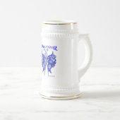 Chope À Bière Papillon celtique de survivant - cancer du colon (Devant droit)