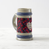 Chope À Bière Papillon Cerise Mignon personnalisé et sur mesure (Devant gauche)