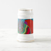 Chope À Bière Papillon de printemps, explosion de couleurs abstr (Centre)