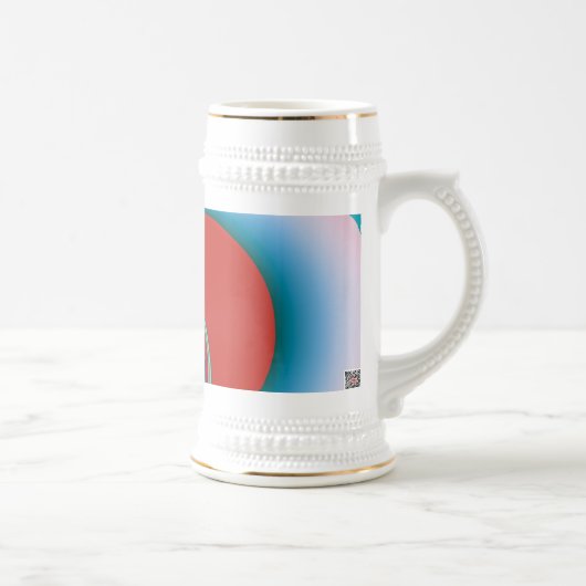 Chope À Bière Papillon de printemps, explosion de couleurs abstr (Droite)