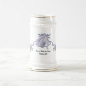 Chope À Bière Papillons et cloches Mariages (Centre)