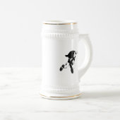 Chope À Bière Parachutisme noir et blanc (Devant droit)