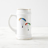 Chope À Bière Parapente avec ailes colorées + votre propre texte (Gauche)