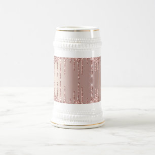 Chope À Bière Parties scintillant rose or Blush Drives étincelan