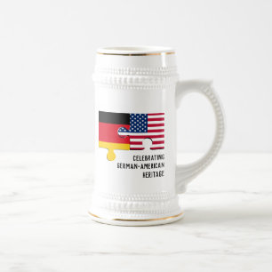 Chope À Bière patrimoine ALLEMAND-AMÉRICAIN   Monogramme