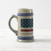 Chope À Bière Patriotic US Flag Custom Text Name (Gauche)