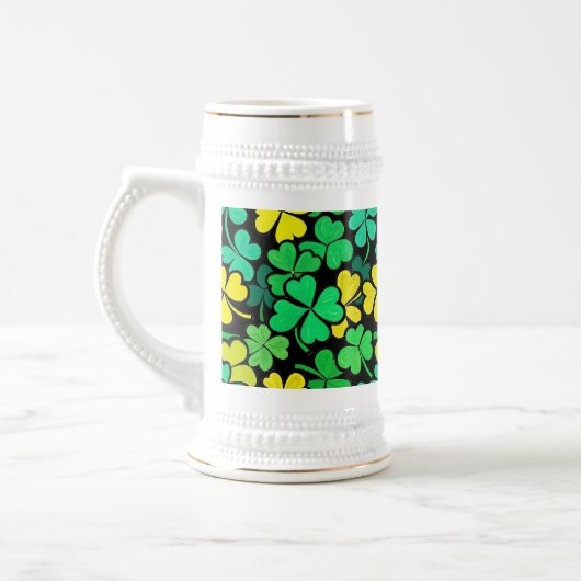 Chope À Bière Pattern St. Patrick's Day Clovers (Gauche)