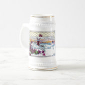 Chope À Bière Paysage D'Hiver ROMANTICA Avec Pansies (Devant gauche)