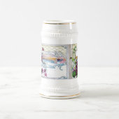 Chope À Bière Paysage D'Hiver ROMANTICA Avec Pansies (Centre)