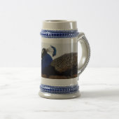 Chope À Bière Peacock Grey /Blue 22 oz Stein (Devant droit)