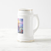 Chope À Bière PENDRAGON Chevaliers médiévaux, Coucher de soleil  (Devant droit)