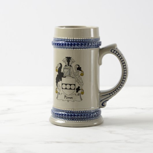 Chope À Bière Penn Family Crest (Droite)