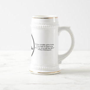 Chope À Bière Pentagone étoilé Stein avec la citation