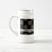 Chope À Bière Pentagramme noir et or (Gauche)