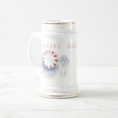 Chope À Bière PEPPERMINT CANDY "HAPPY MERRY JOLLY" Stein (Devant gauche)