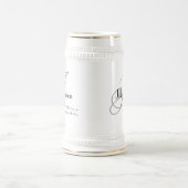 Chope À Bière Père De Groom Cadeau Script Monogramme Rustique Ch (Centre)
