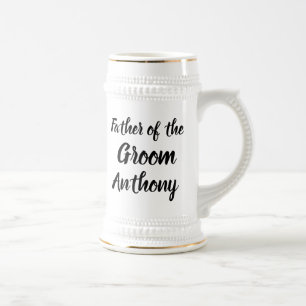 Chope À Bière Père de la chambre Noir Mariage élégant