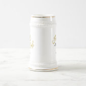 Chope À Bière Père de la mariée Cadeau / Nom/Or & Noir (Centre)