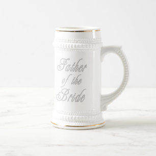 Chope À Bière Père des gris chics de jeune mariée