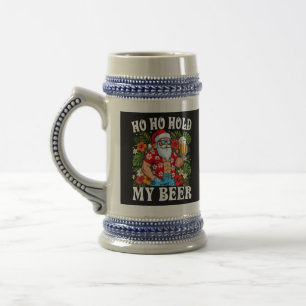 Chope À Bière Père Noël drôle de Noël Ho Ho Tiens ma bière