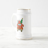 Chope À Bière Père Noël vue de devant Joyeux Noël (Devant gauche)