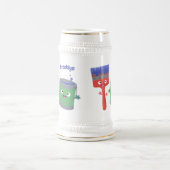 Chope À Bière Personnages de peinture et de pinceau mignons (Centre)