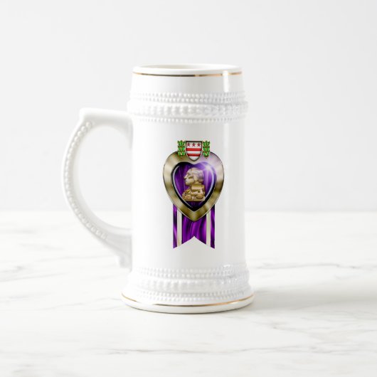 Chope À Bière Personnalisable "PURPLE HEART" (Gauche)