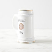 Chope À Bière Personnalisé Bébé Visage Maman Papa Cadeau Anniver (Devant gauche)