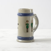 Chope À Bière Personnalisé Joyeux Noël Mr & Mrs Nutcracker (Devant droit)