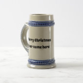 Chope À Bière Personnalisé Joyeux Noël Mr & Mrs Nutcracker (Devant gauche)