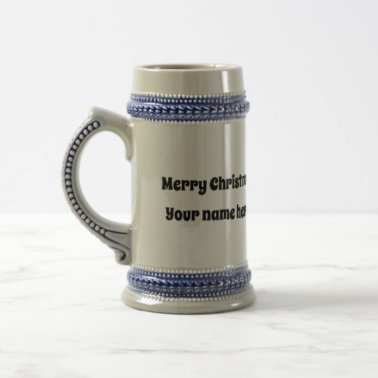 Chope À Bière Personnalisé Joyeux Noël Mr & Mrs Nutcracker (Gauche)