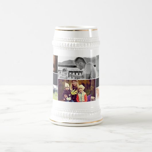 Chope À Bière Personnalisé, Photo collage Beer Stein (Centre)