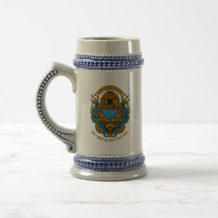 Chope À Bière Personnaliser Vintage plongée sous-marine Poseidon