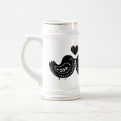 Chope À Bière Petit beak baiser oiseaux valentine bière stein (Gauche)
