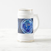Chope À Bière Phénix Bleu (Devant droit)