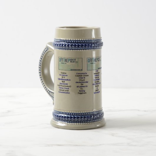 Chope À Bière Pièce d'OTP pour la conception des textes (Devant gauche)