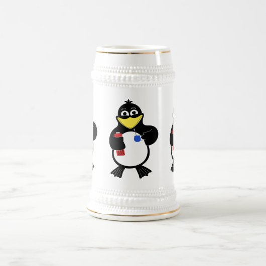 Chope À Bière Pingouin de dessin (Centre)