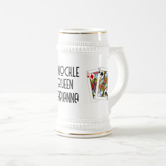Chope à bière Pinochle Queen (Devant droit)