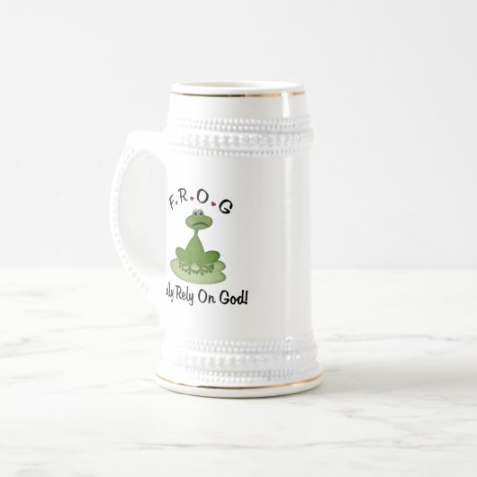 Chope À Bière Pleinement confiance en Dieu (Devant gauche)