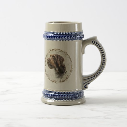 Chope À Bière Pointer à poil dur allemand   (Droite)