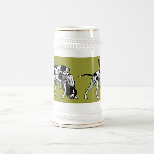 Chope À Bière pointeur et setter anglais (Centre)