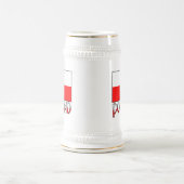 Chope À Bière Pologne Drapeau et nom (Centre)