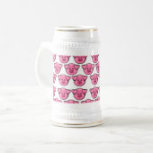 Chope À Bière Porcs roses mignons (Devant gauche)