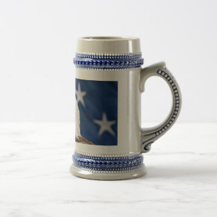 Chope À Bière Portrait de l'aigle chauve avec étoiles