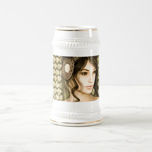 Chope À Bière Portrait de Princesse de Conte de Fées Enchanté (Centre)