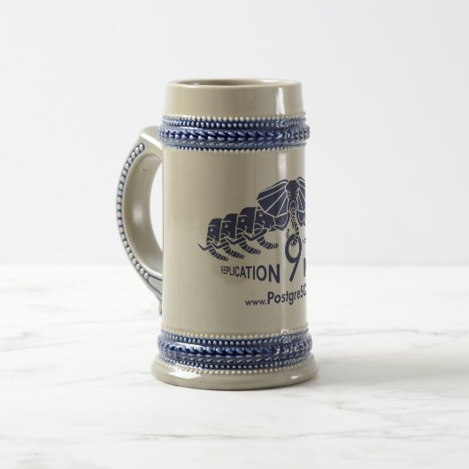 Chope À Bière Postgres9 bière Stein (Devant gauche)