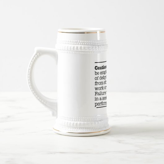 Chope À Bière Précaution Stein (Gauche)